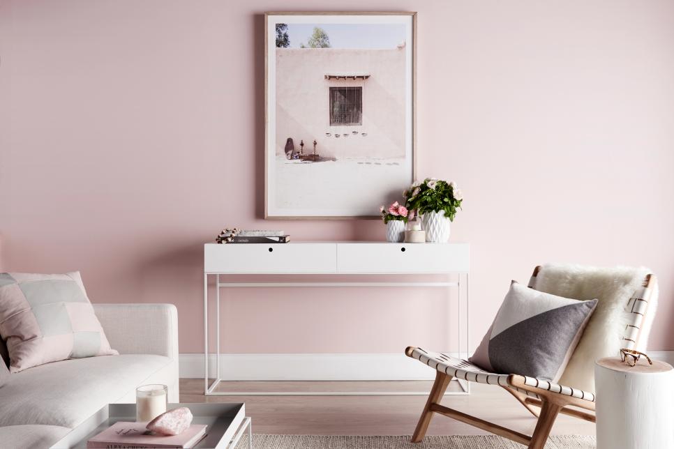 pink living room